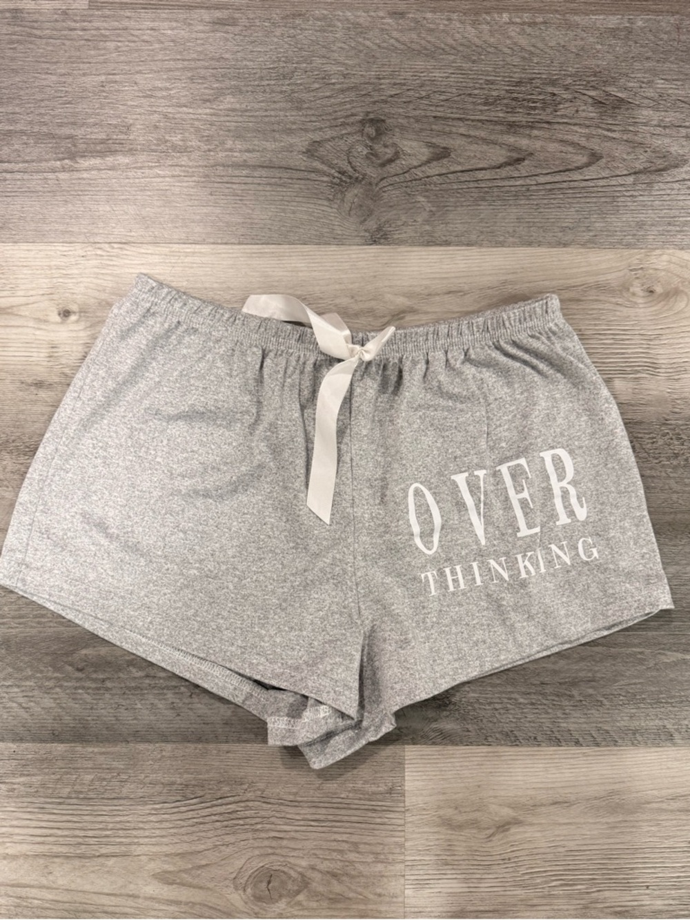 Gray 'Overthinking' Women’s Lounge Shorts